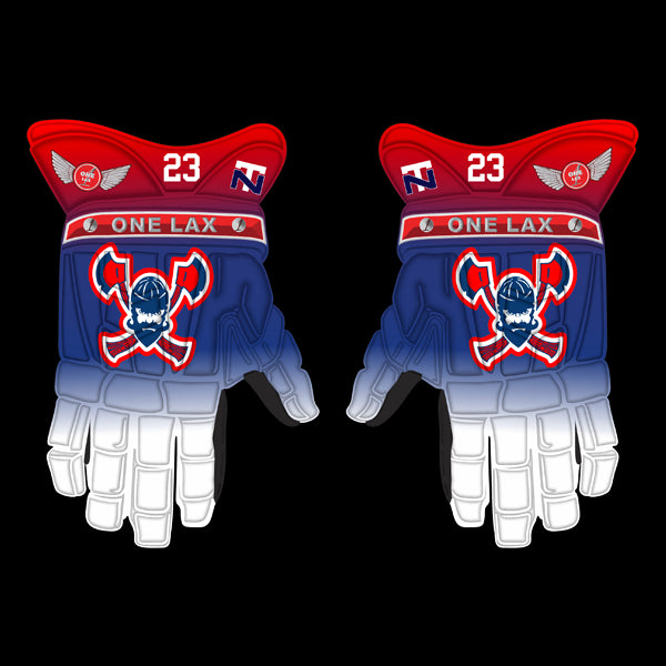 One Lax 1's HYBRID Box & Field Lacrosse Gloves - NT LUMBERJACKS LIMITED EDITION - One Lax