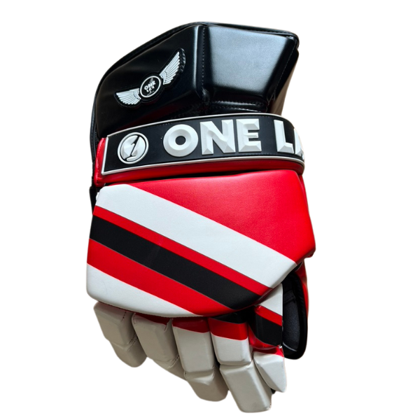 ECLIPSE - BOX LACROSSE GOALIE GLOVES - STRIPES - LIMITED EDITION - One Lax