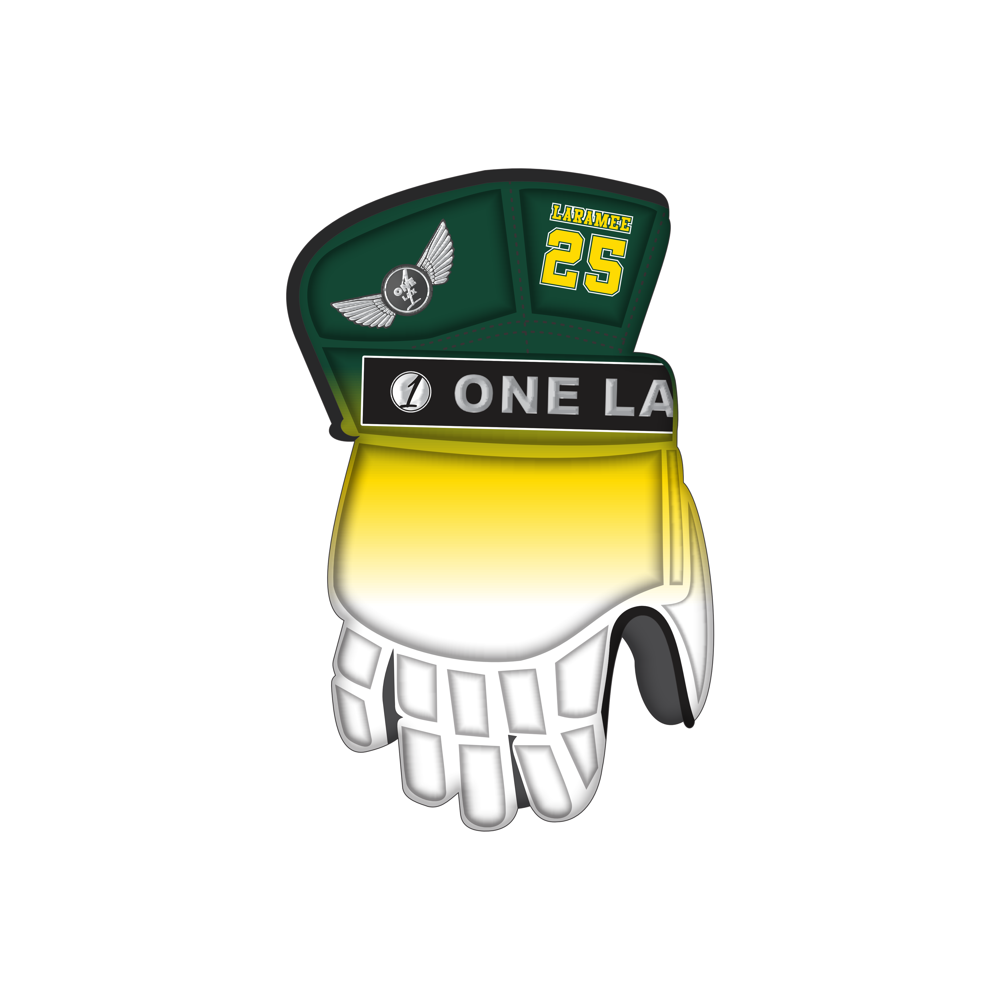 One Lax Eclipse Box Lacrosse Goalie Gloves - Titans Edition - One Lax