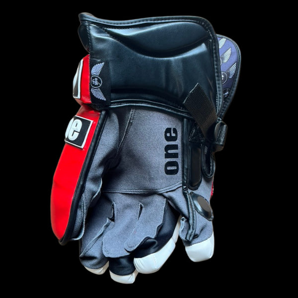 ECLIPSE - BOX LACROSSE GOALIE GLOVES - STRIPES - LIMITED EDITION - One Lax