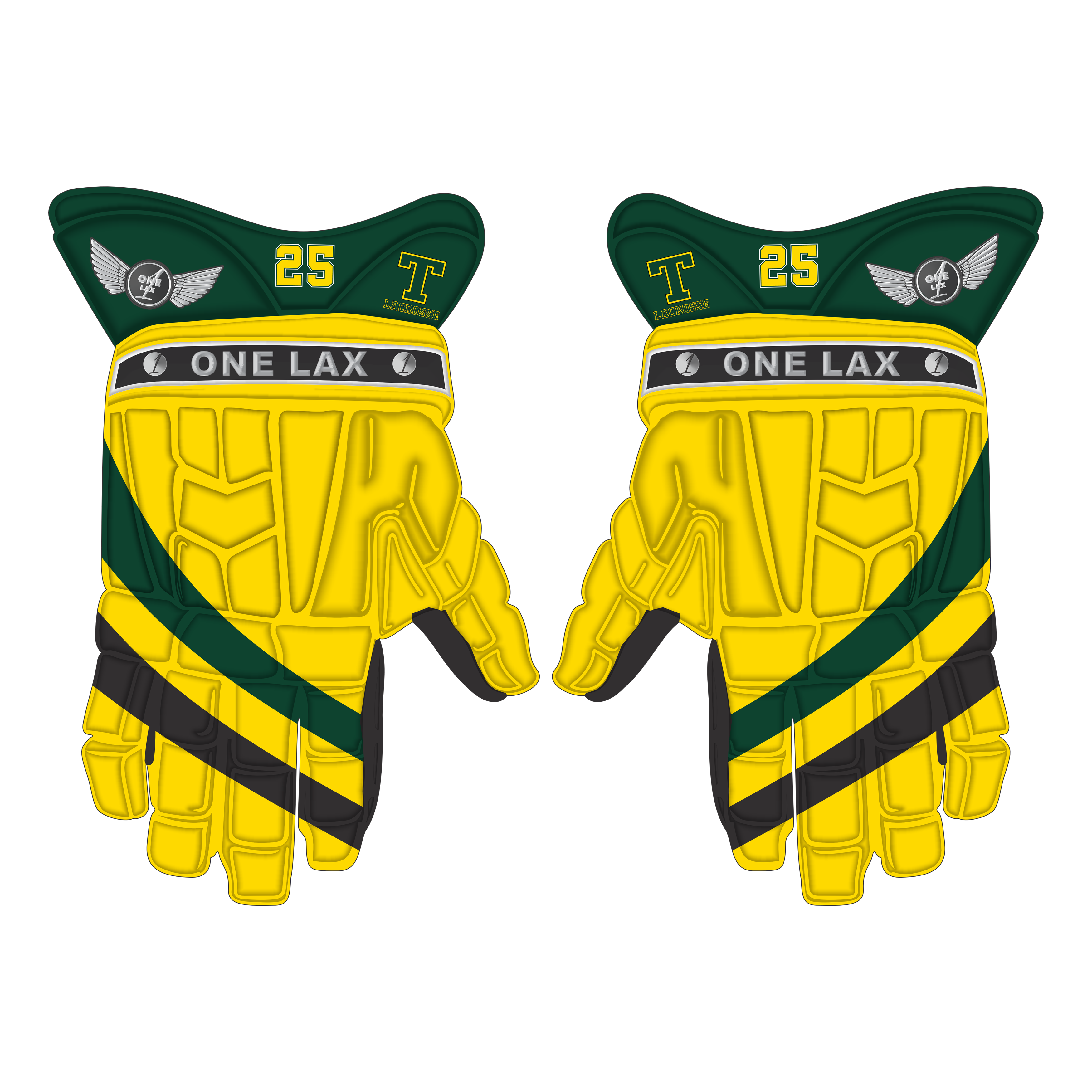 One Lax 1's Hybrid Box & Field Lacrosse Gloves - Titans Edition - One Lax