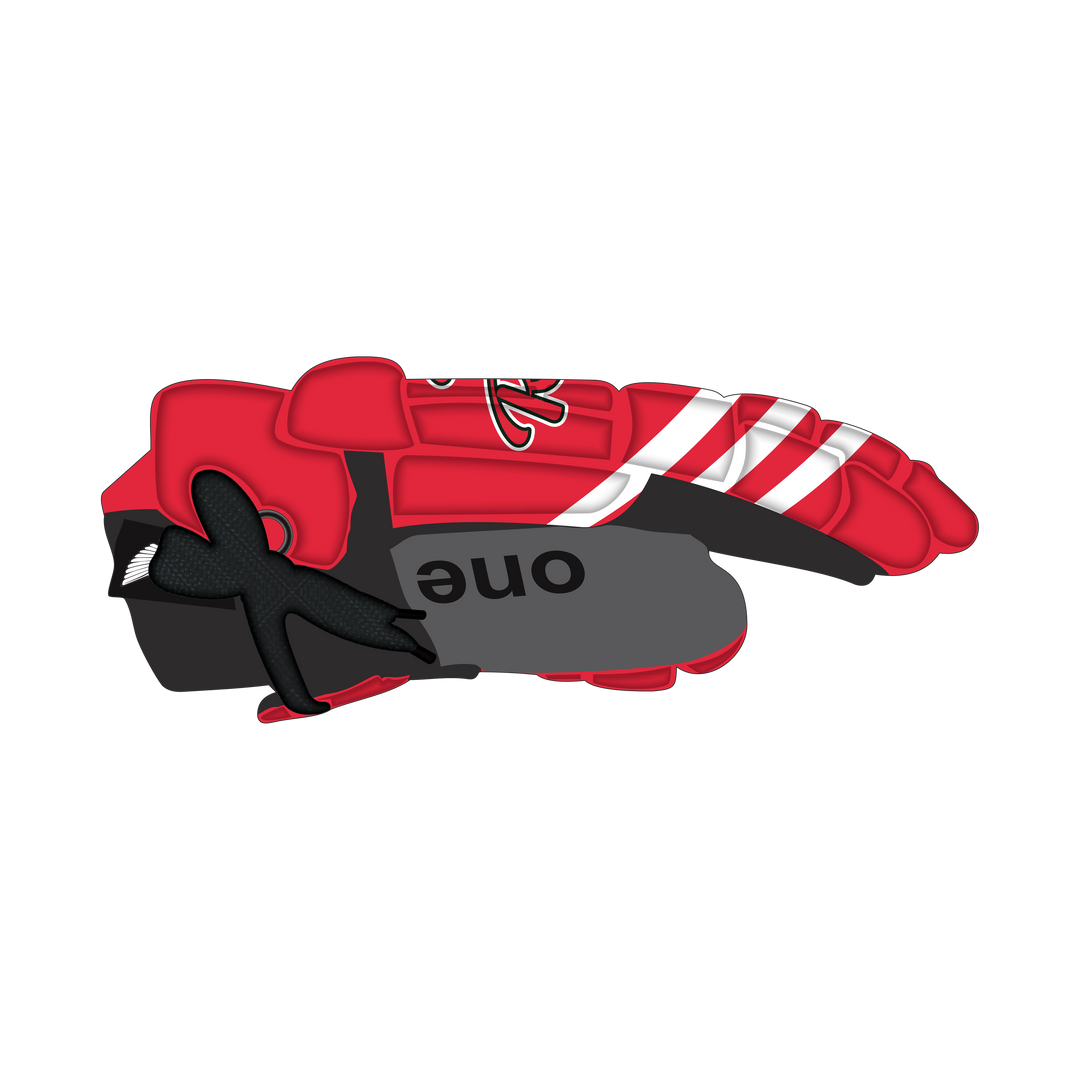 One Lax 1's HYBRID Box & Field Lacrosse Gloves - SPAULDING RED RAIDERS LIMITED EDITION - One Lax