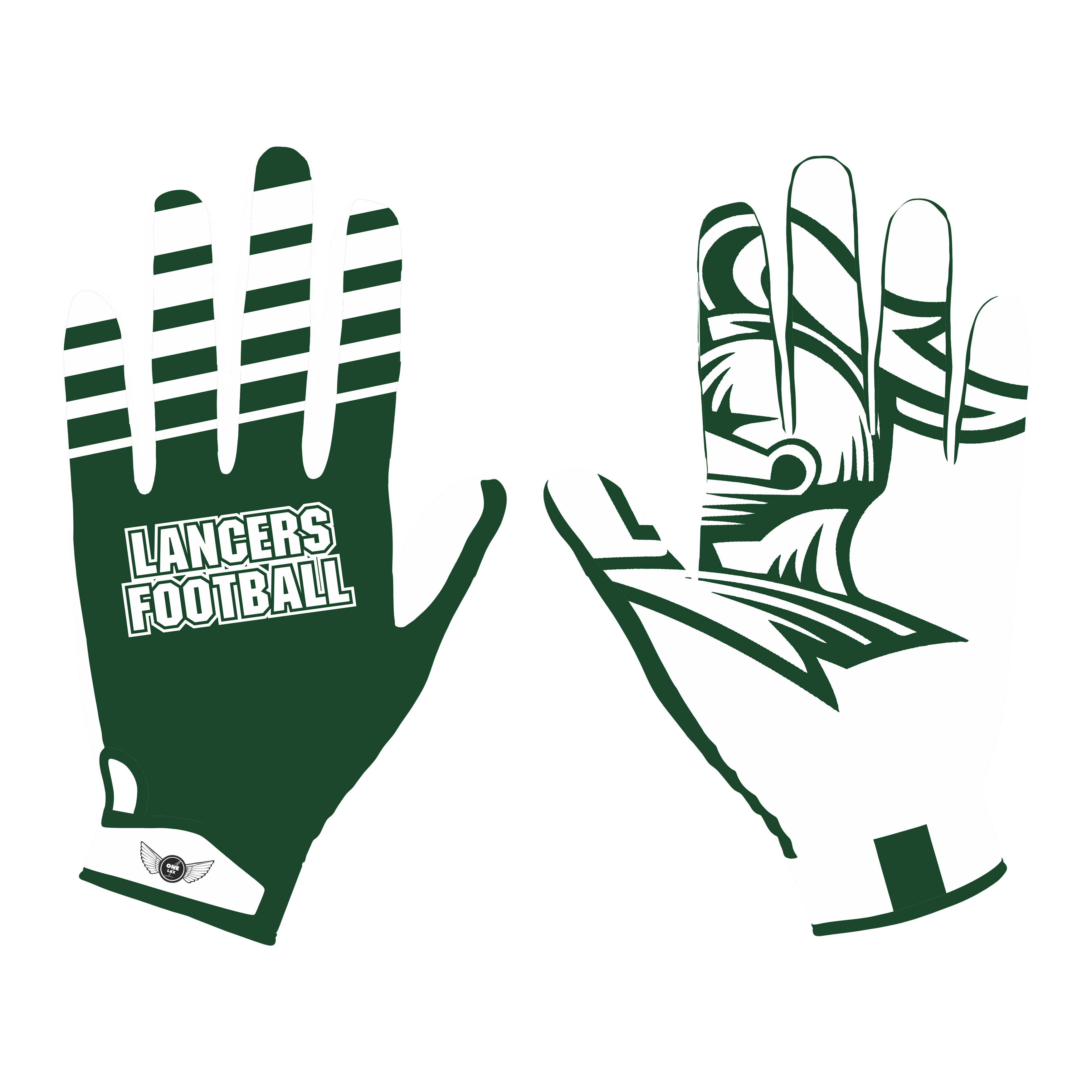 One Lax Velocity Football Gloves - Elmira Lancers Limited Edition - One Lax