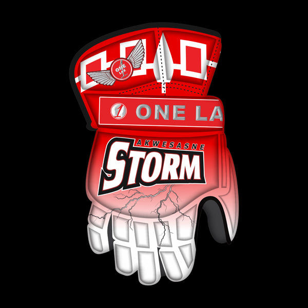 ECLIPSE - BOX LACROSSE GOALIE GLOVES - AKWESASNE STORM LIMITED EDITION - One Lax
