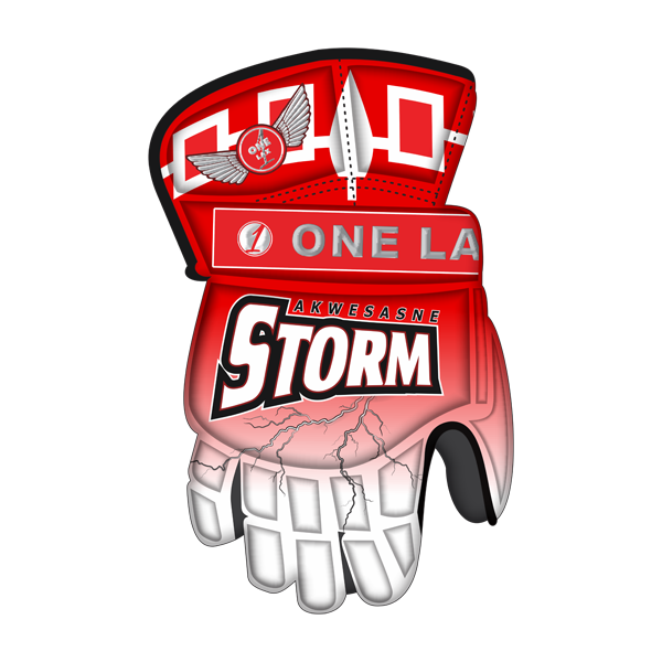 ECLIPSE - BOX LACROSSE GOALIE GLOVES - AKWESASNE STORM LIMITED EDITION - One Lax