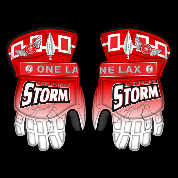 ECLIPSE - BOX LACROSSE GOALIE GLOVES - AKWESASNE STORM LIMITED EDITION - One Lax