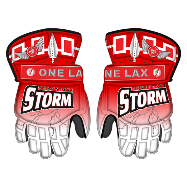 ECLIPSE - BOX LACROSSE GOALIE GLOVES - AKWESASNE STORM LIMITED EDITION - One Lax