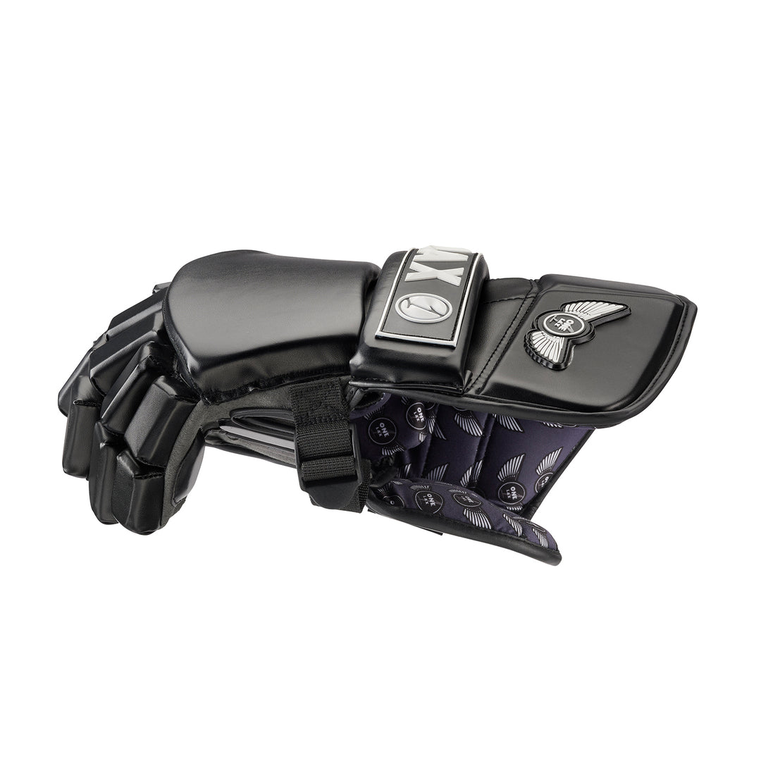 ECLIPSE - BOX LACROSSE GOALIE GLOVES - BLACK - One Lax