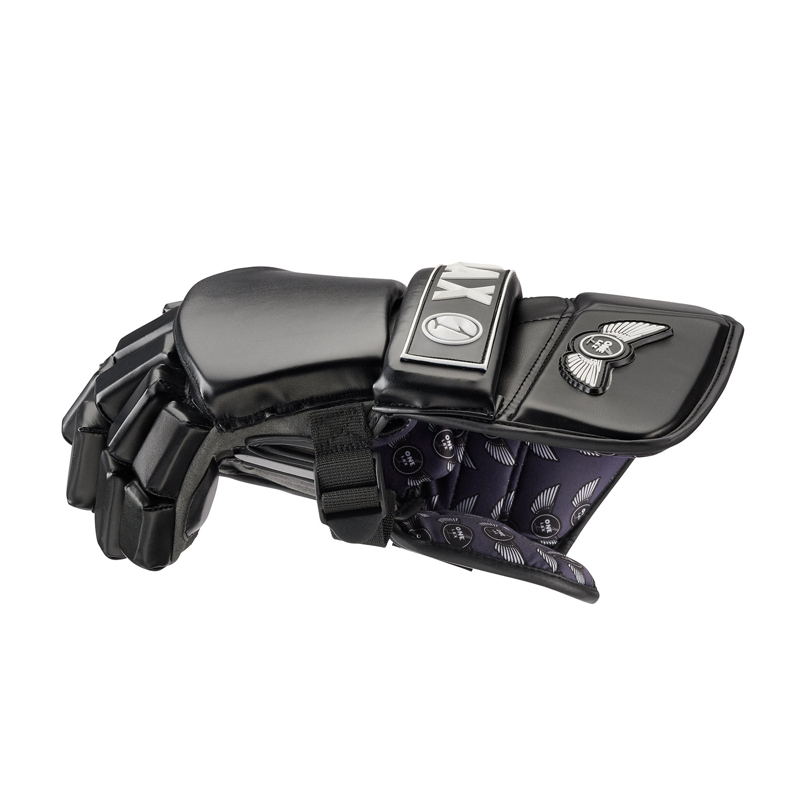 ECLIPSE - BOX LACROSSE GOALIE GLOVES - BLACK - One Lax