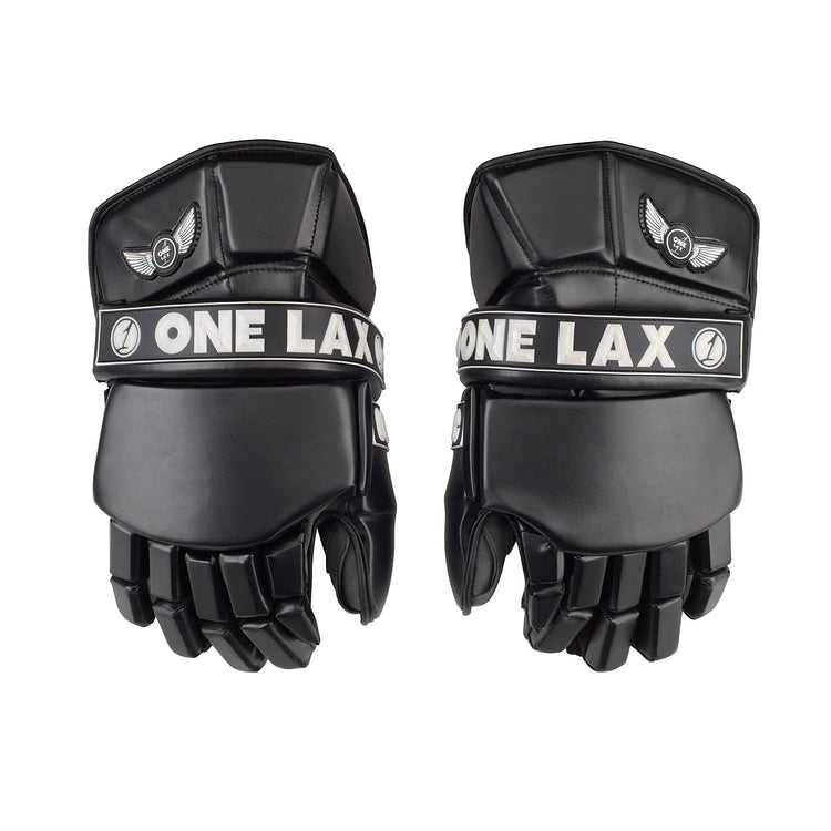 ECLIPSE - BOX LACROSSE GOALIE GLOVES - BLACK - One Lax
