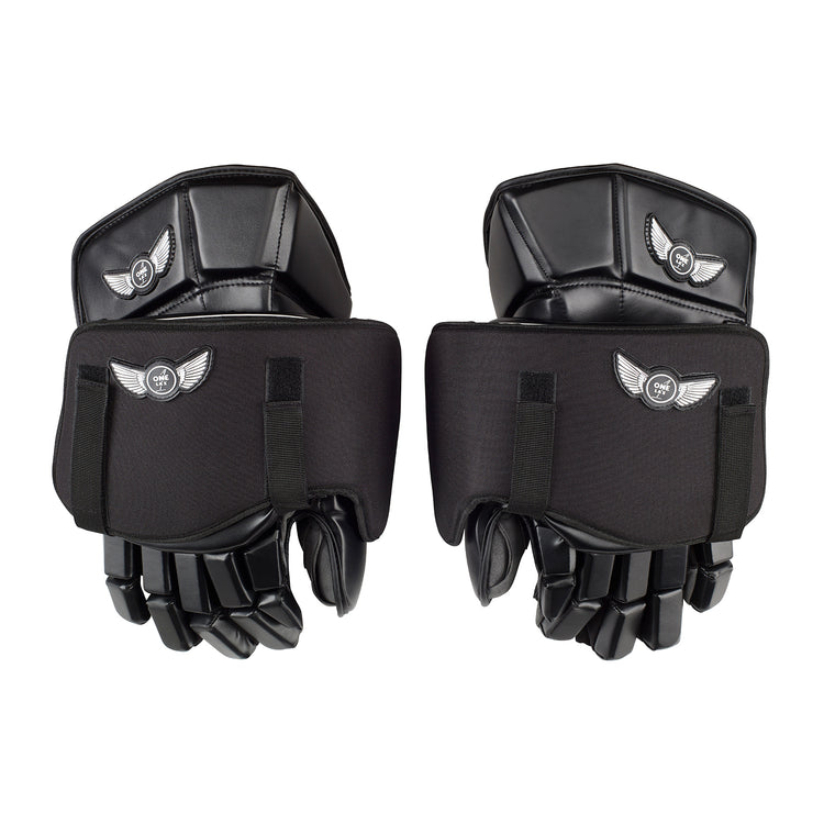 ECLIPSE - BOX LACROSSE GOALIE GLOVES - BLACK - One Lax