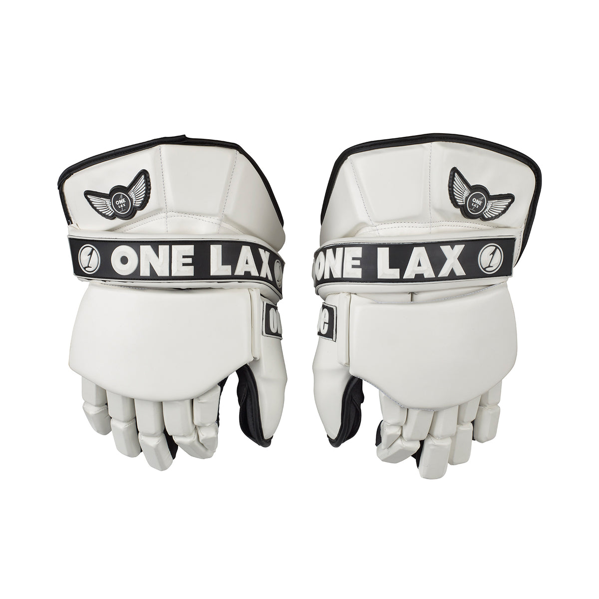 ECLIPSE BOX LACROSSE GOALIE GLOVES WHITE One Lax