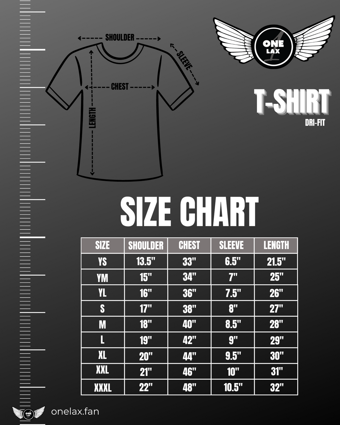 Black Kawartha Lakes Lacrosse Dri-Fit T-Shirt | Chest Logo - One Lax
