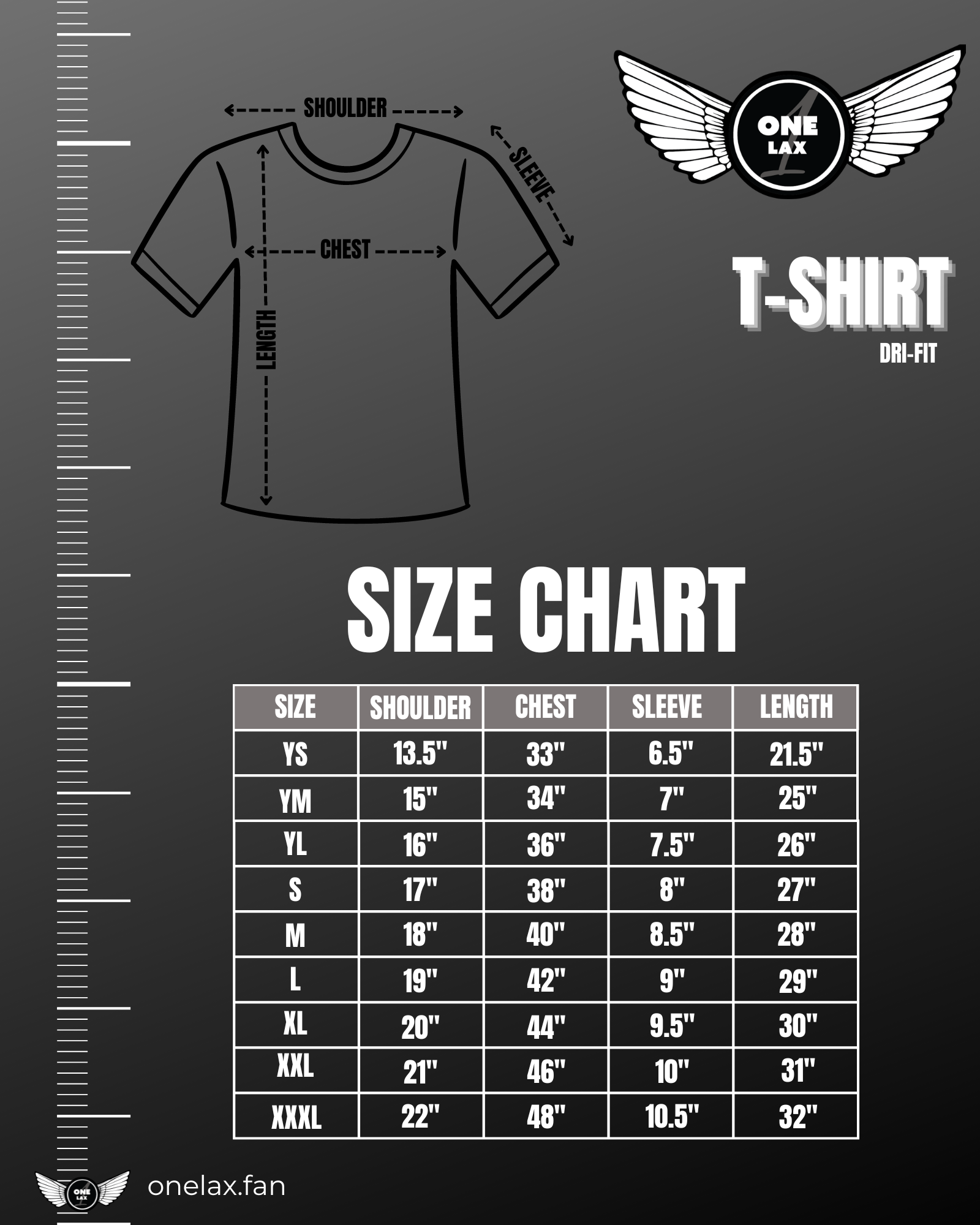 Black Kawartha Lakes Lacrosse Dri-Fit T-Shirt | Chest Logo - One Lax