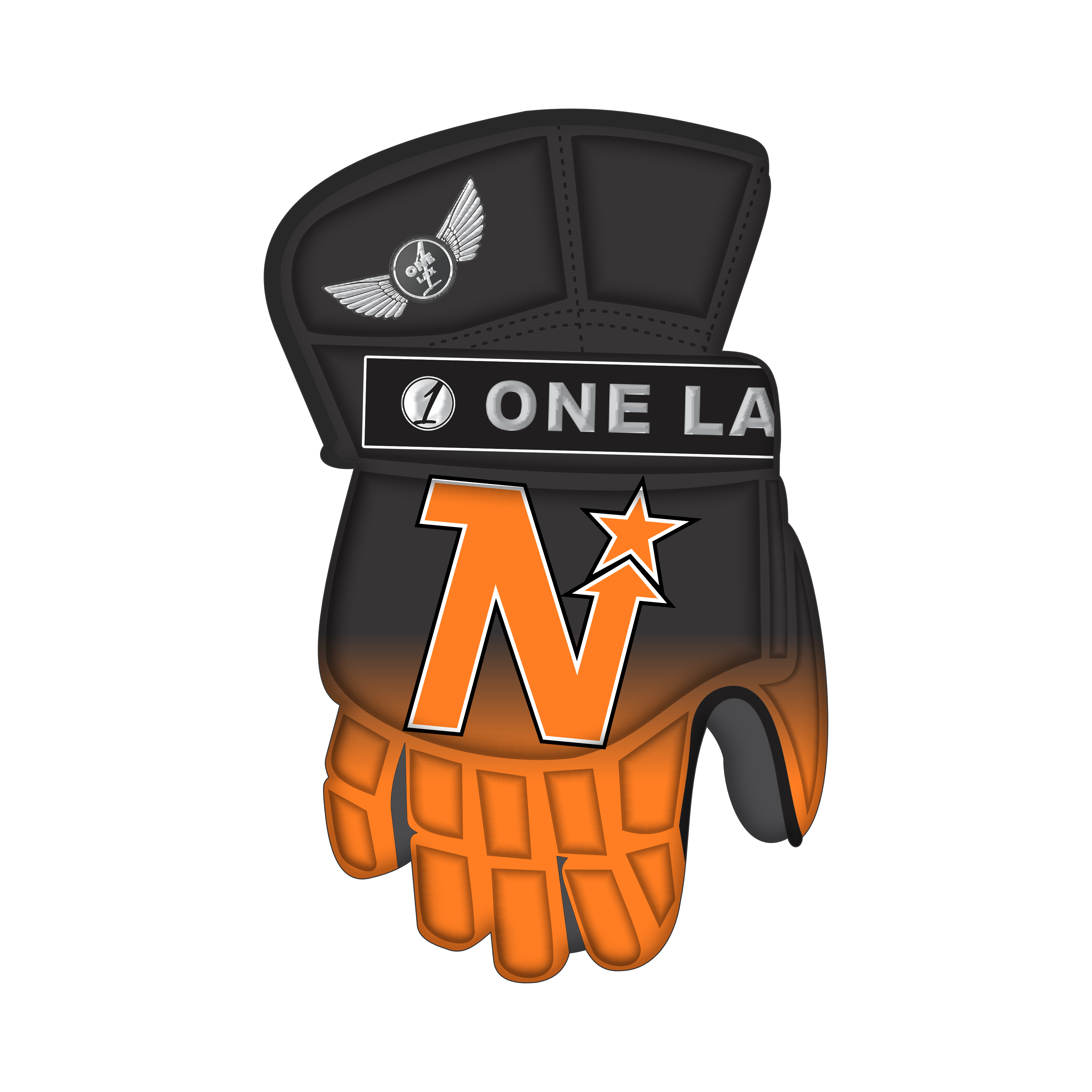 Custom Eclipse Box Lacrosse Goalie Gloves - North Stars Edition - One Lax
