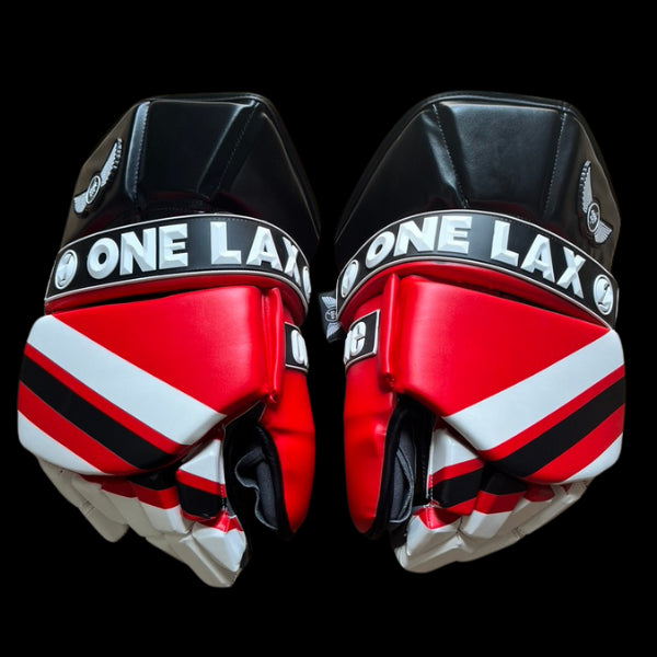 ECLIPSE - BOX LACROSSE GOALIE GLOVES - STRIPES - LIMITED EDITION - One Lax