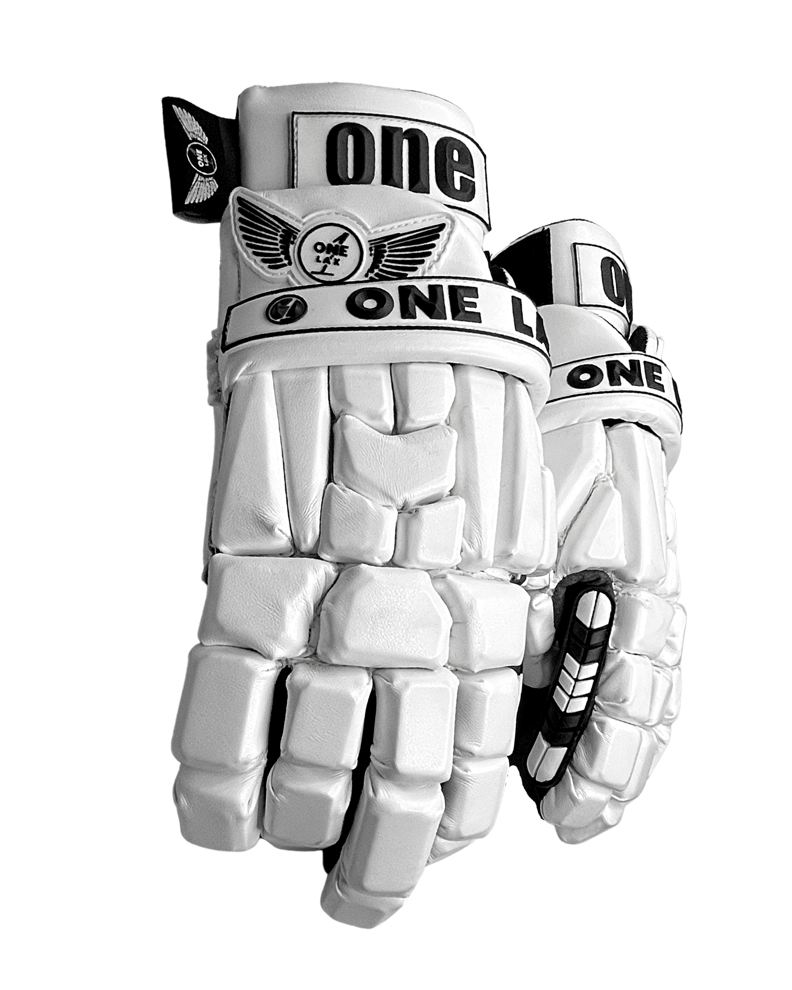 JR. 1 Gloves in White | 2 Kids Sizes Available | HYBRID Box & Field Lacrosse Gloves - One Lax