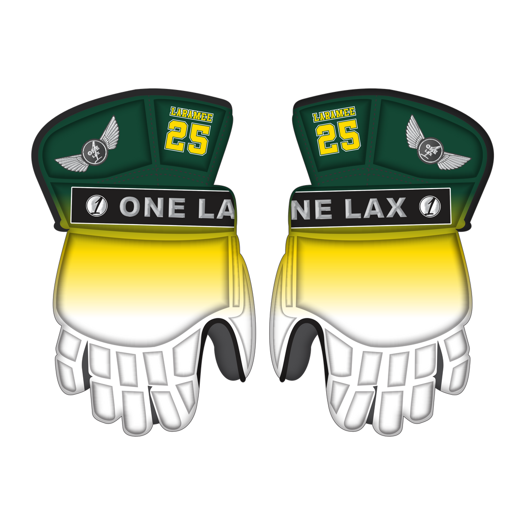One Lax Eclipse Box Lacrosse Goalie Gloves - Titans Edition