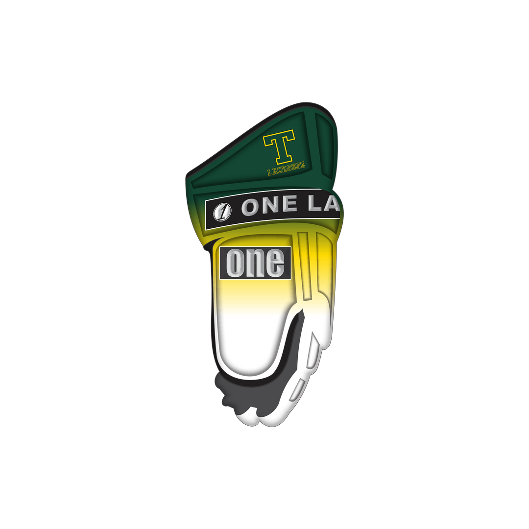 One Lax Eclipse Box Lacrosse Goalie Gloves - Titans Edition