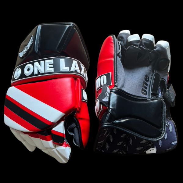 ECLIPSE - BOX LACROSSE GOALIE GLOVES - STRIPES - LIMITED EDITION - One Lax