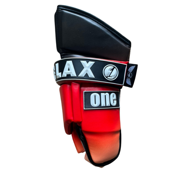 ECLIPSE - BOX LACROSSE GOALIE GLOVES - BLACK|RED FADE - LIMITED EDITION - One Lax