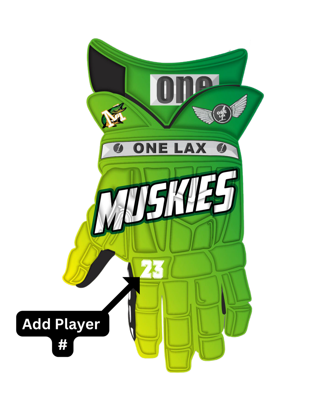Milwaukee Muskies Team | HYBRID Box & Field Lacrosse Gloves - One Lax