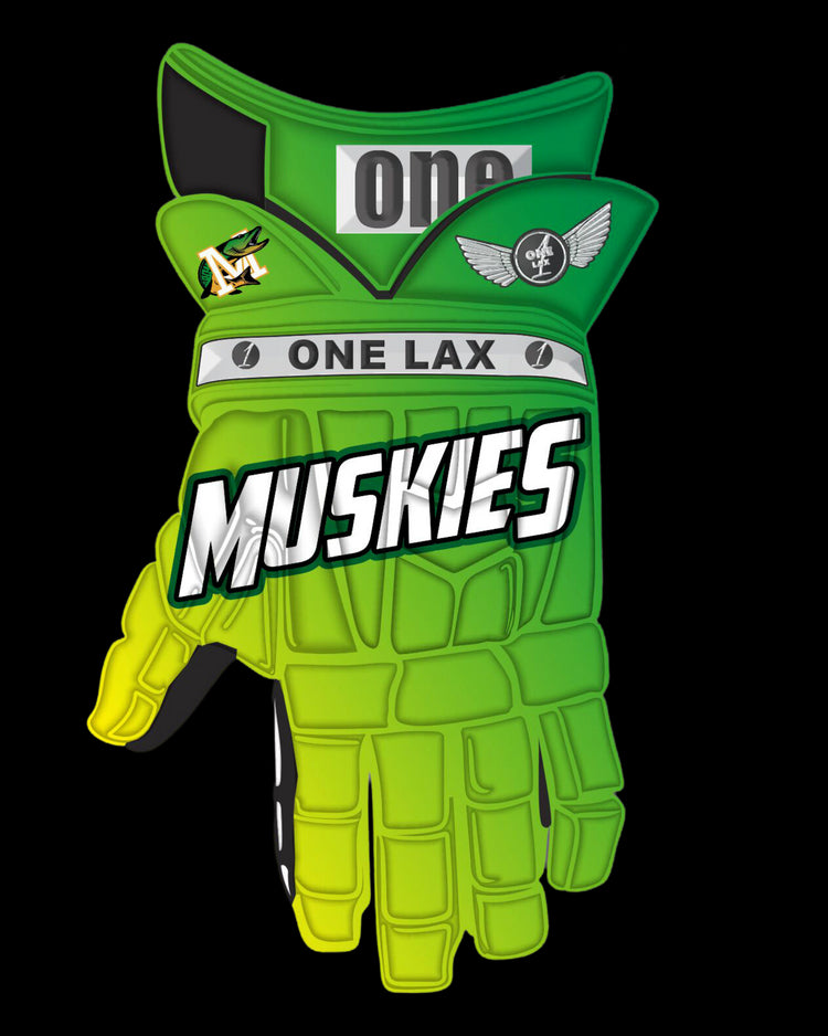 Milwaukee Muskies Team | HYBRID Box & Field Lacrosse Gloves - One Lax