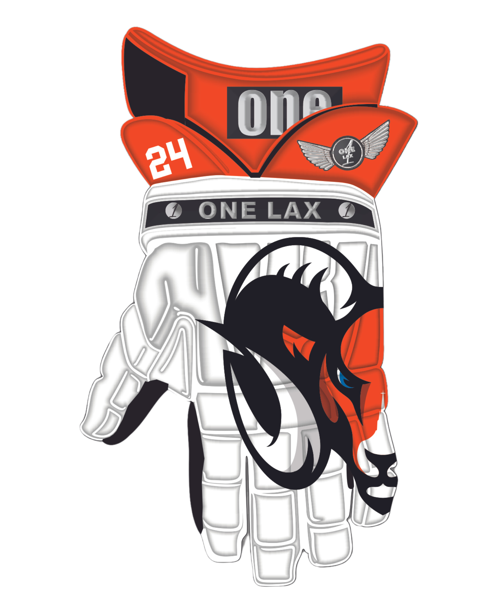 Cathedral Prep Ramblers Lacrosse Team | HYBRID Box & Field Lacrosse Gloves - One Lax