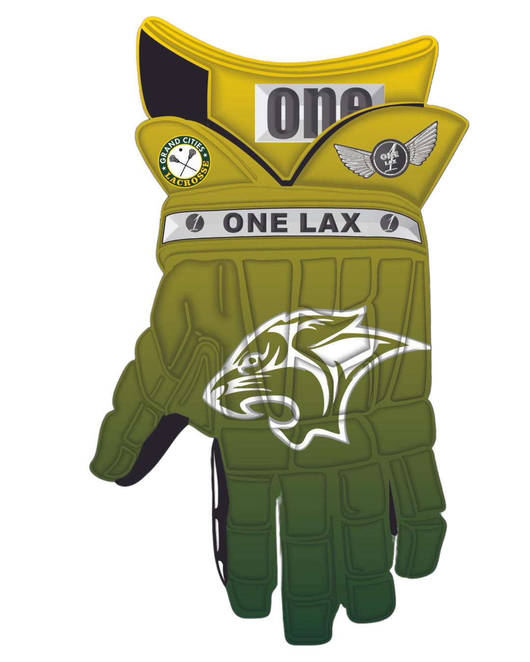 Grand Cities Lacrosse Team | HYBRID Box & Field Lacrosse Gloves - One Lax