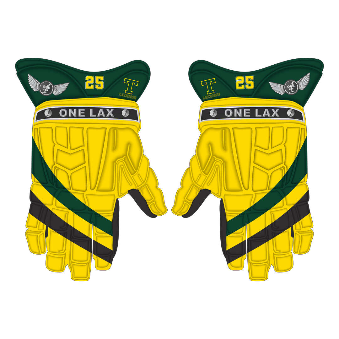 One Lax 1's Hybrid Box & Field Lacrosse Gloves - Titans Edition