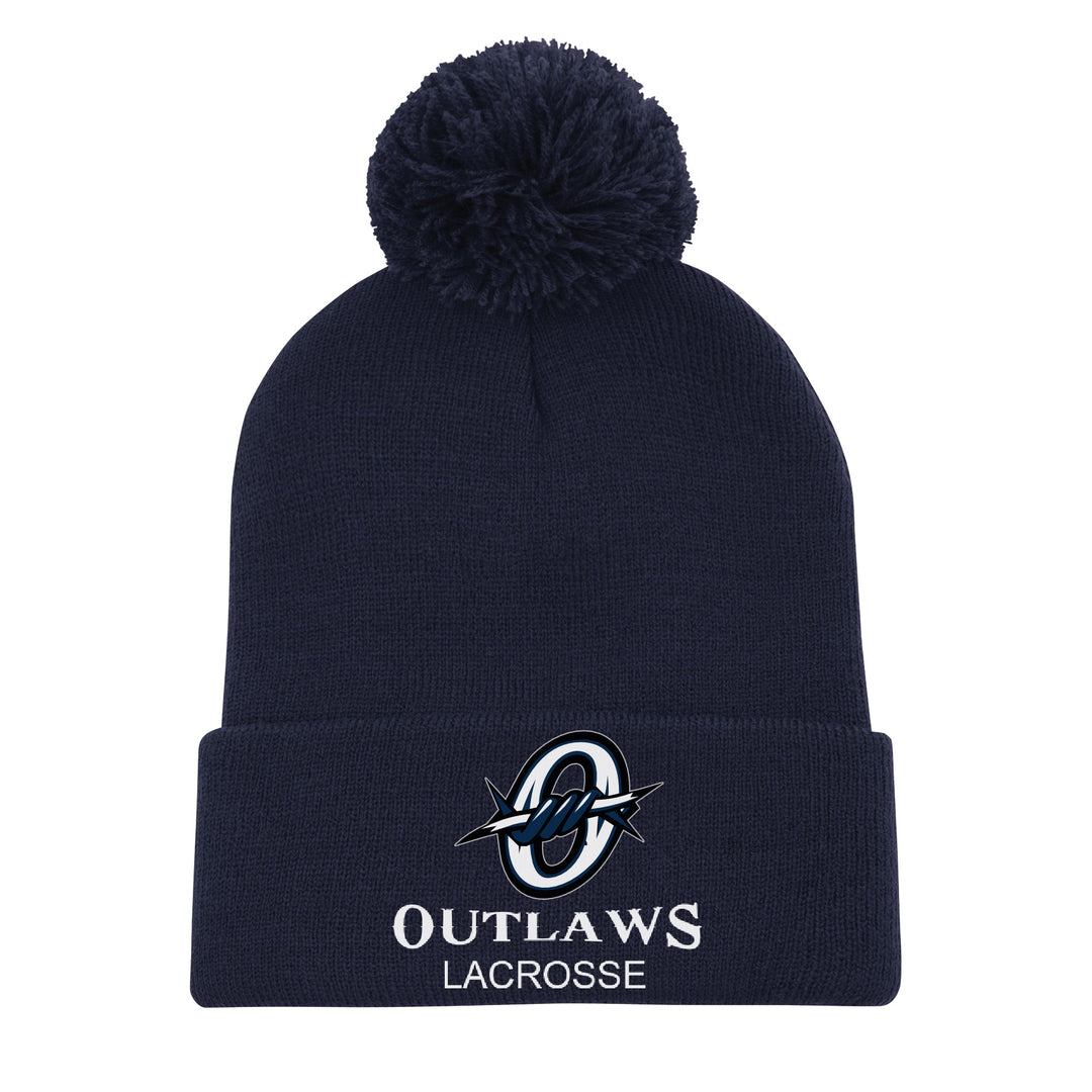 One Lax Pom Pom Cuff Toque - North Perth Outlaws Lacrosse Edition