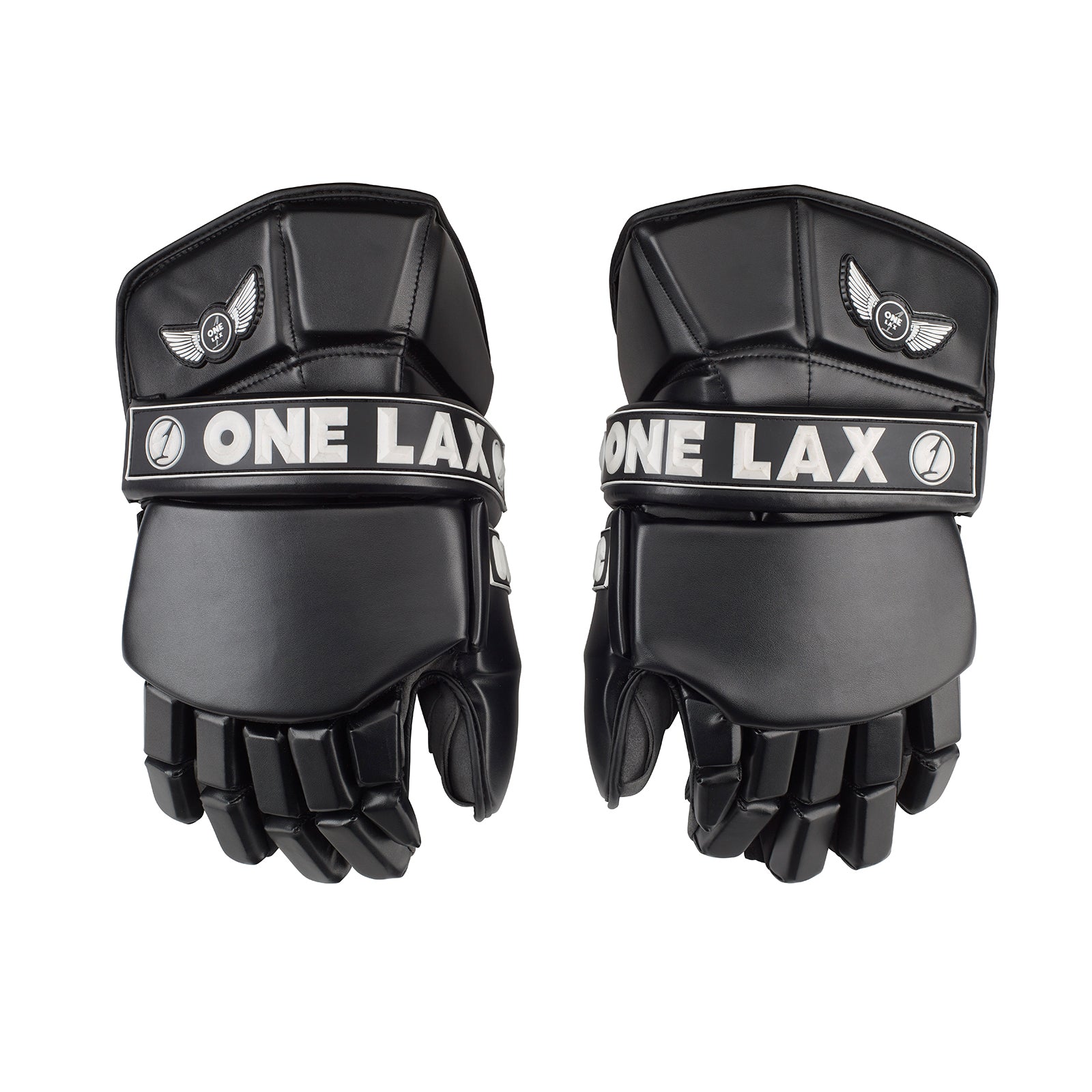 ECLIPSE BOX LACROSSE GOALIE GLOVES BLACK One Lax