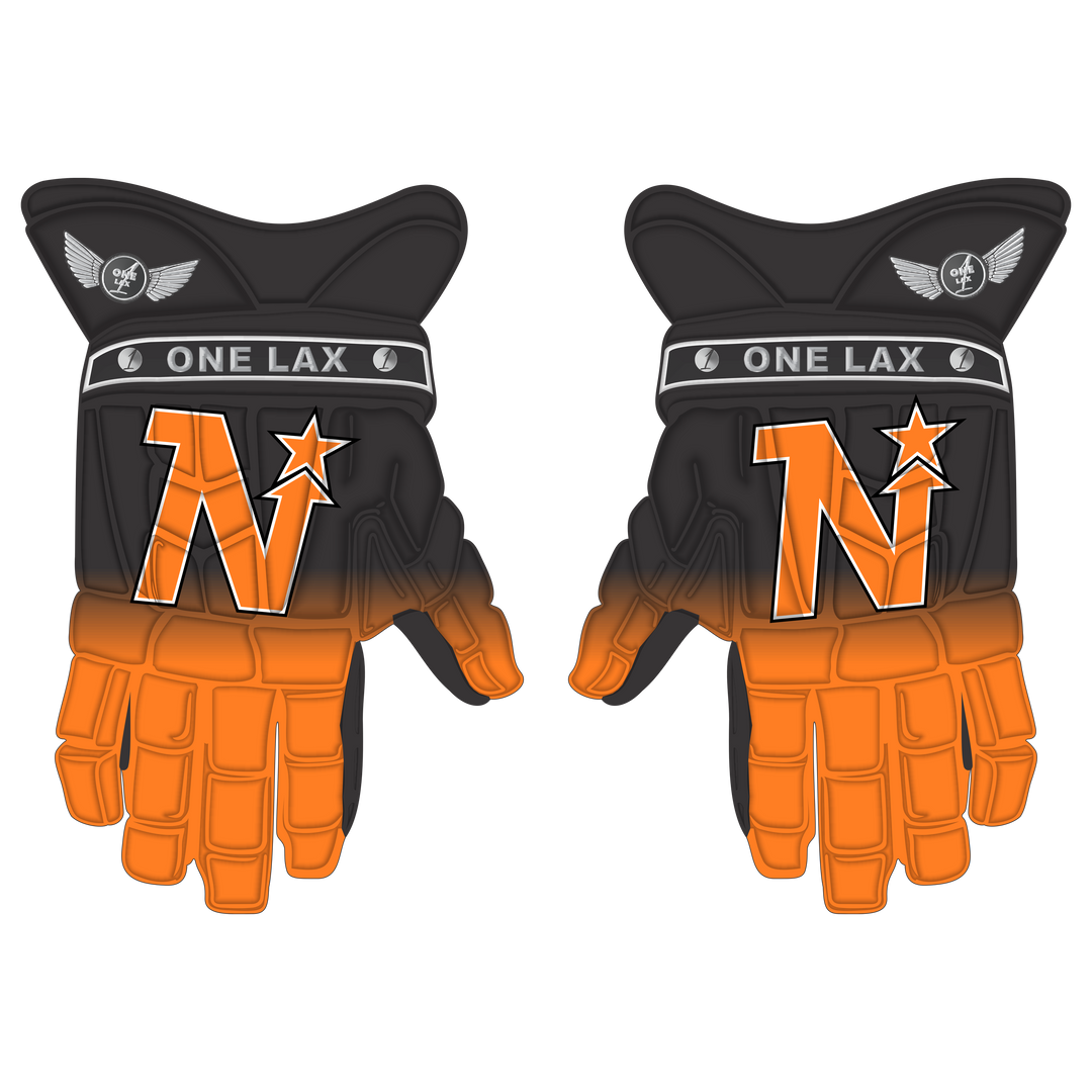 Custom ONE LAX 1's Hybrid Box & Field Lacrosse Gloves - North Stars Edition