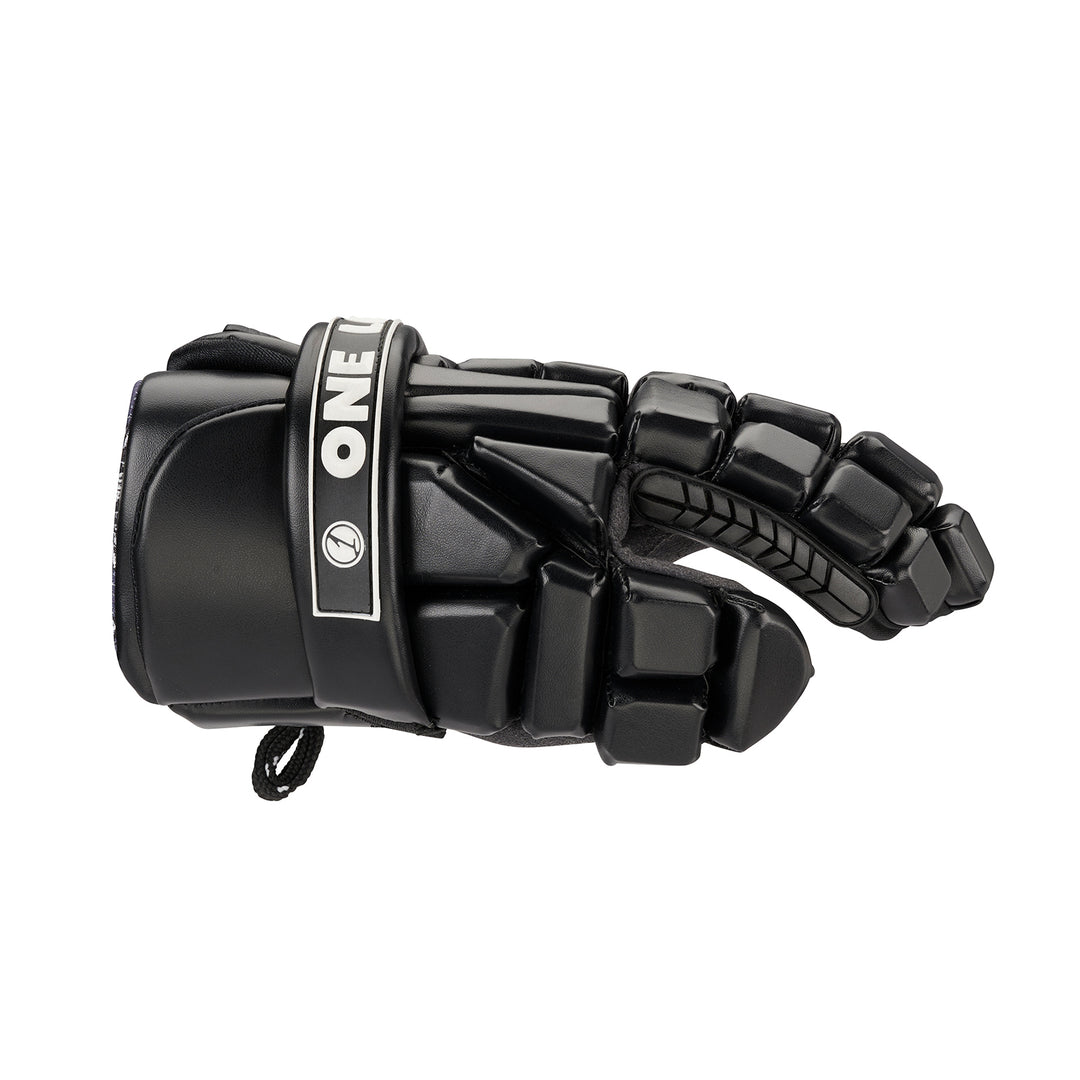 Black HYBRID Box & Field Lacrosse Gloves