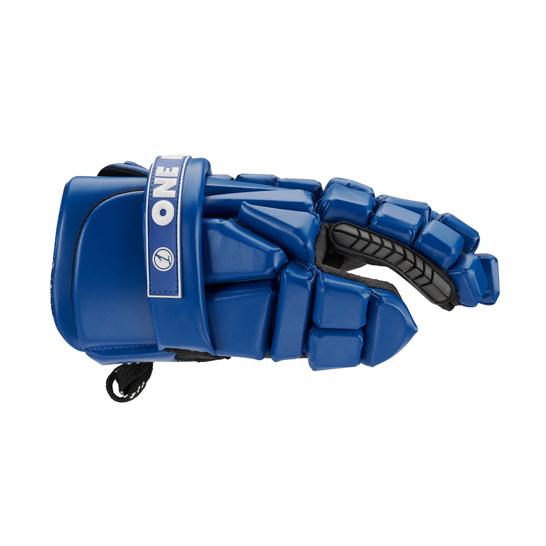 JR. 1 Gloves in Blue | HYBRID Box & Field Lacrosse Gloves