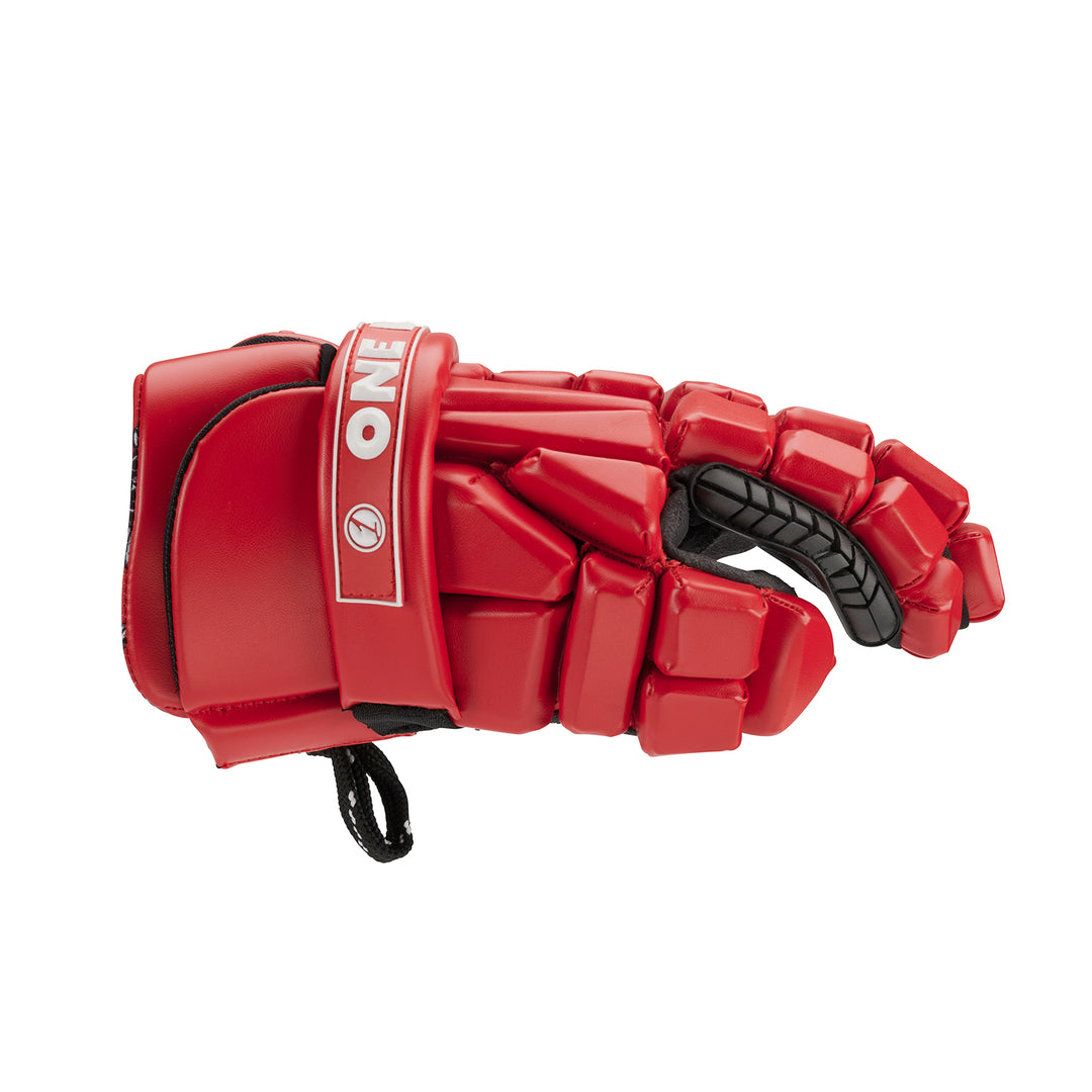 Red HYBRID Box & Field Lacrosse Gloves