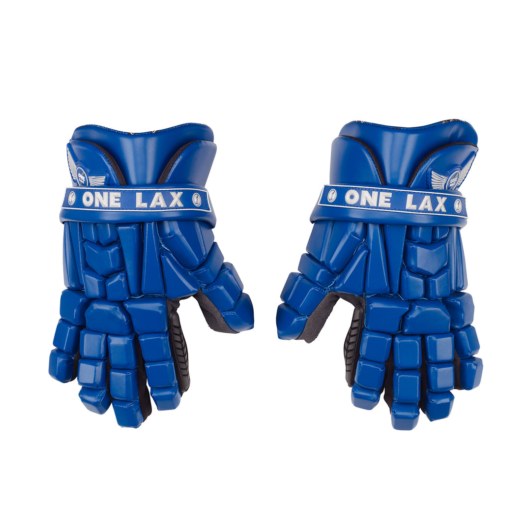 JR. 1 Gloves in Blue | HYBRID Box & Field Lacrosse Gloves