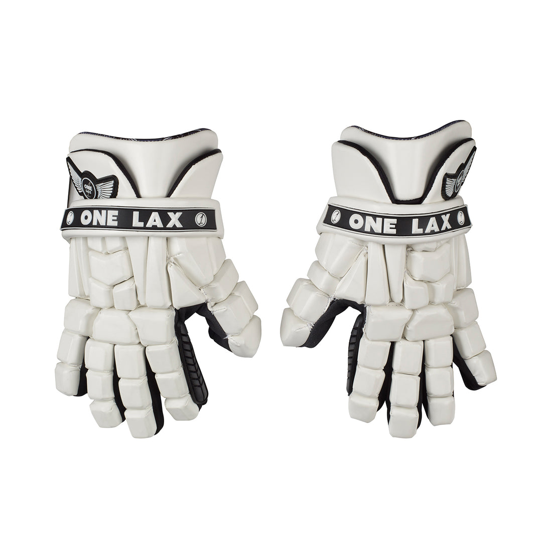 JR. 1 Gloves in White | HYBRID Box & Field Lacrosse Gloves