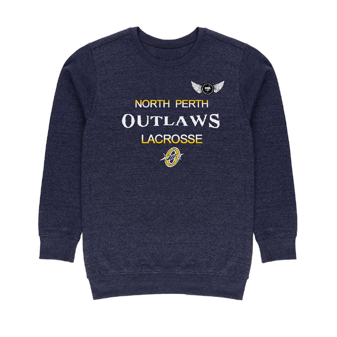 One Lax Mid-Weight Crewneck - North Perth Outlaws Lacrosse Edition - 2 Colour Options
