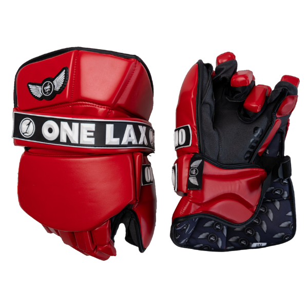 ECLIPSE - BOX LACROSSE GOALIE GLOVES - RED - One Lax