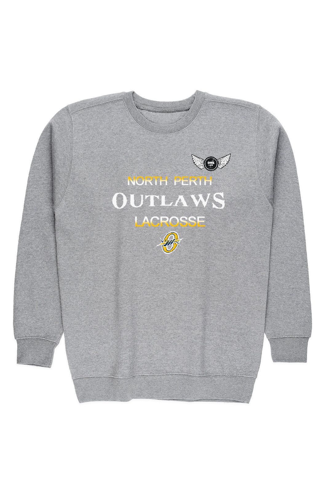 One Lax Mid-Weight Crewneck - North Perth Outlaws Lacrosse Edition - 2 Colour Options