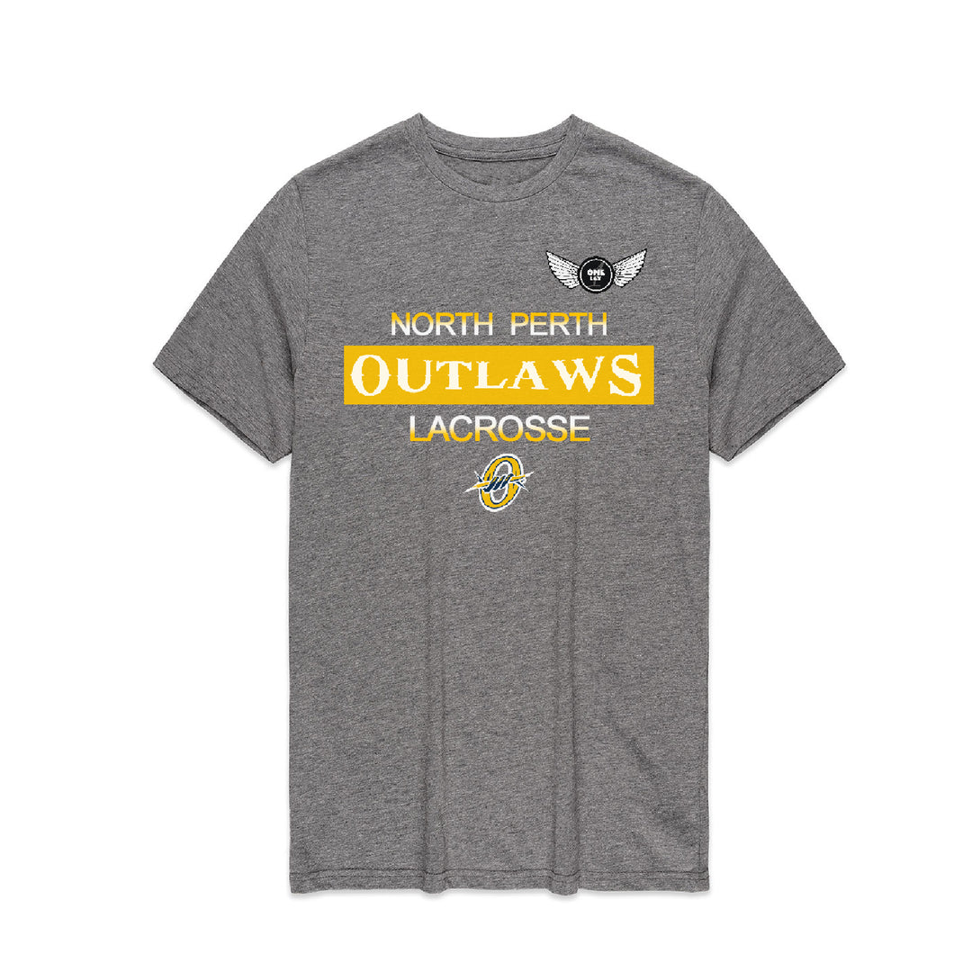One Lax Light Weight Deluxe Tee - North Perth Outlaws Lacrosse Edition - 2 Colour & Graphic Options