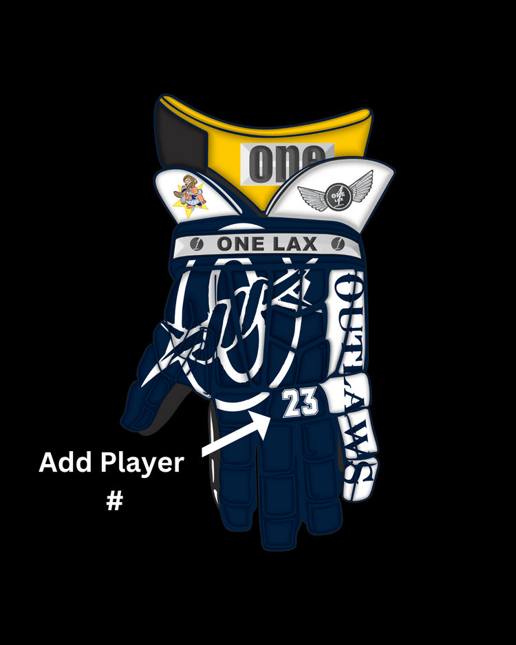 North Perth Outlaws Team 1 Gloves  | 6 Sizes Available | HYBRID Box & Field Lacrosse Gloves - One Lax