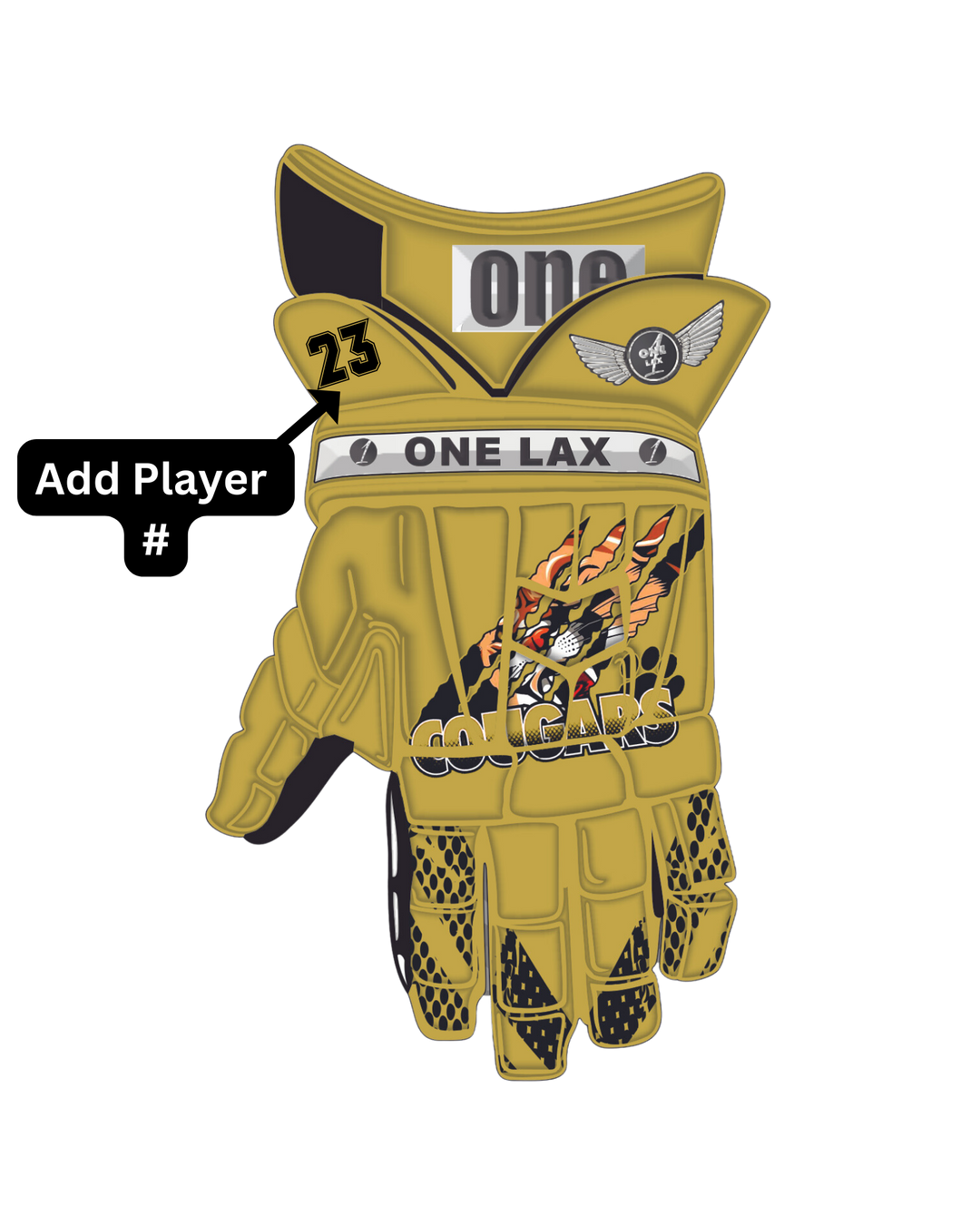 Carberry Cougars Team | HYBRID Box & Field Lacrosse Gloves - One Lax