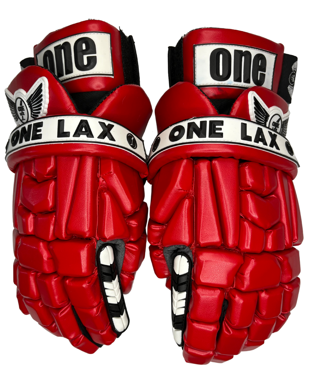 1 Gloves in Red | 4 Sizes Available | HYBRID Box & Field Lacrosse Gloves - One Lax