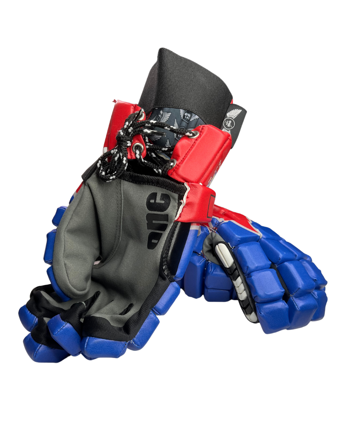 1 Gloves in Toronto Rock - Rock Star Theme | 4 Adult & 2 Jr. Kids Sizes Available | HYBRID Box & Field Lacrosse Gloves - One Lax