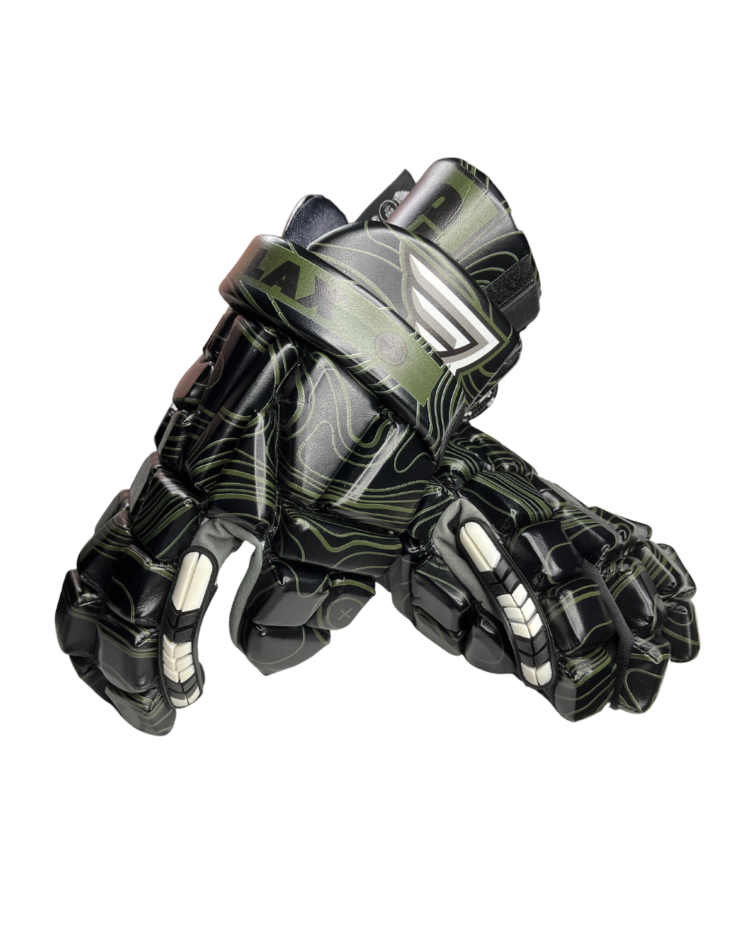 1 Gloves in Geo Wave Pattern Theme | 4 Adult Sizes Available | HYBRID Box & Field Gloves | Limited Edition - One Lax