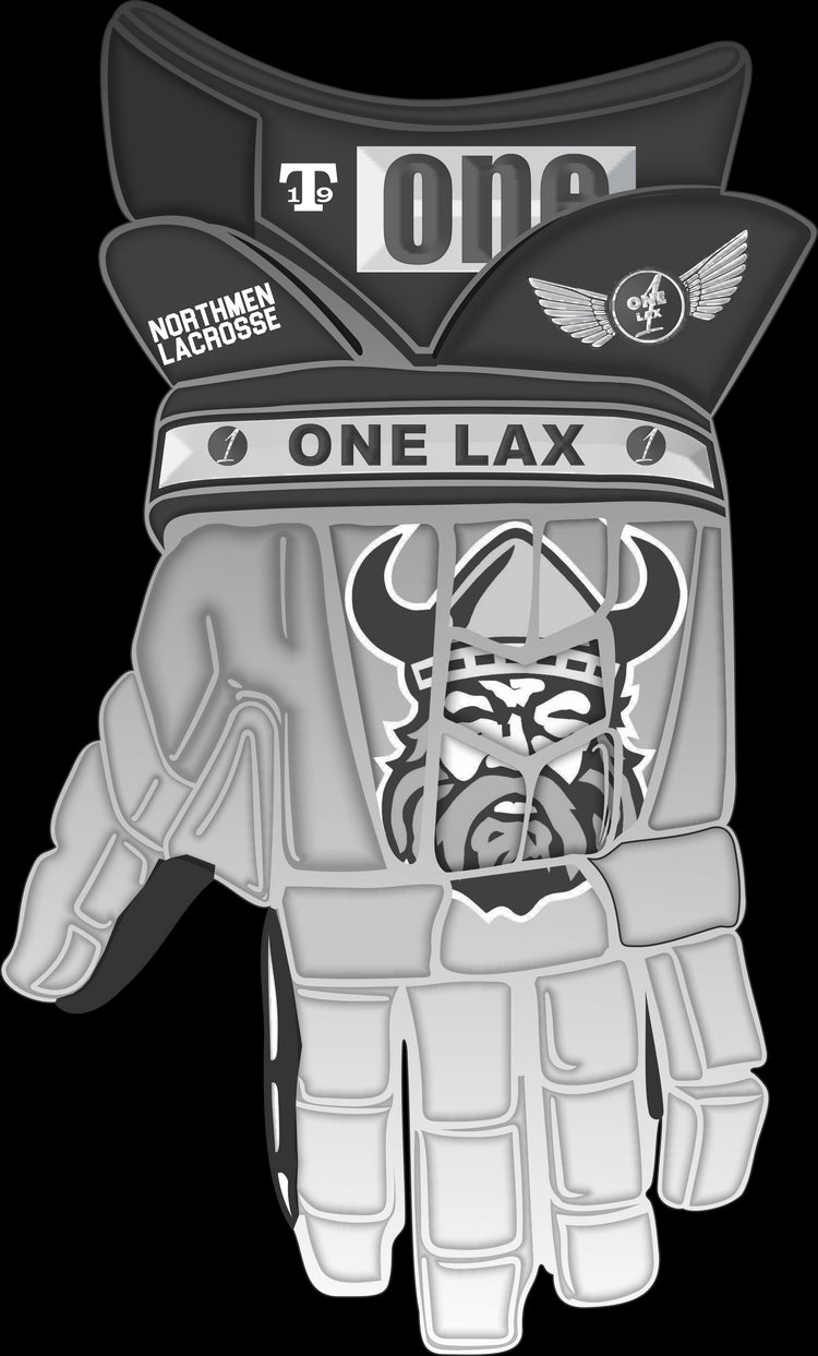 Orangeville Northmen Team 1 Gloves  | 6 Sizes Available | HYBRID Box & Field Lacrosse Gloves - One Lax