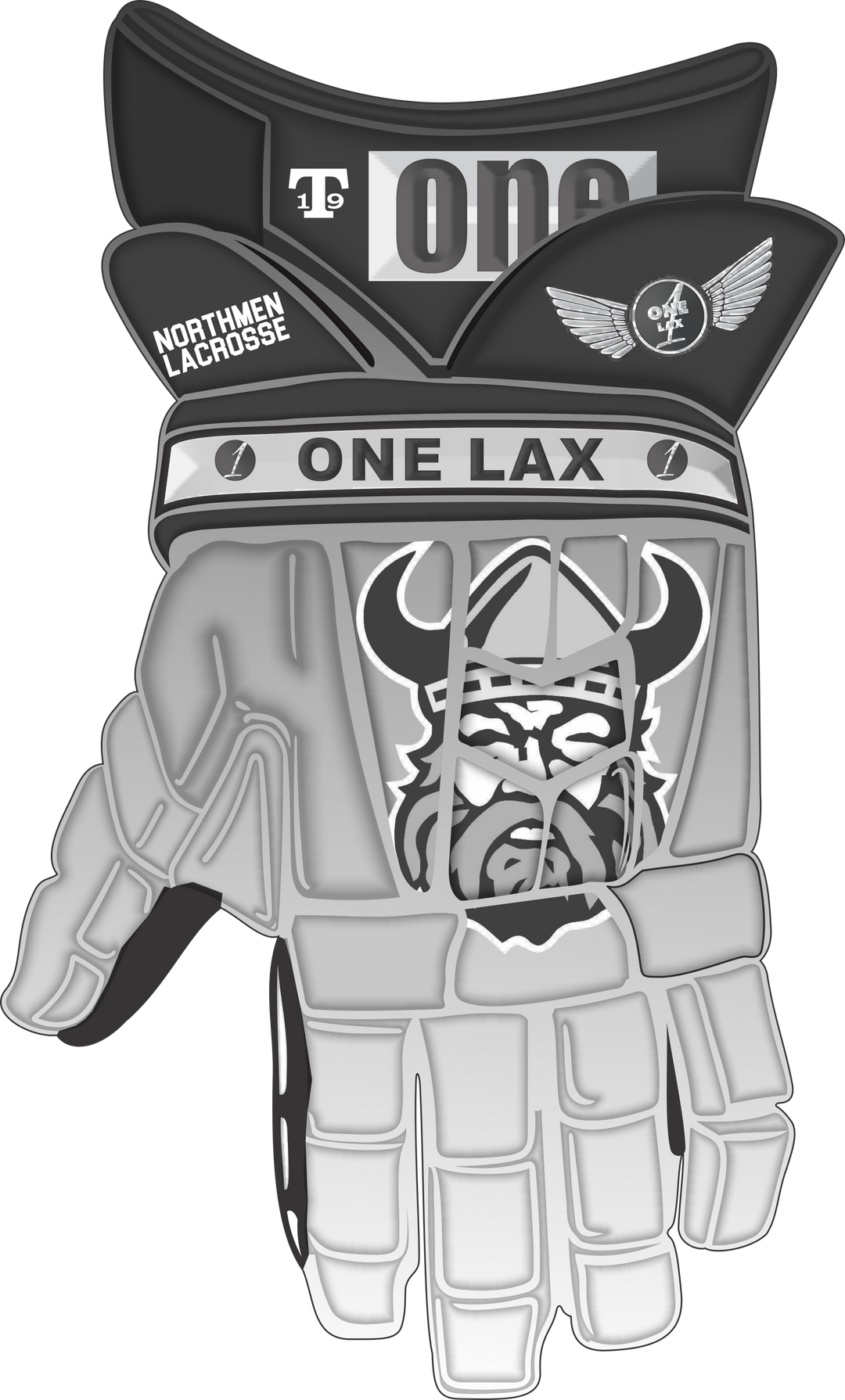 Orangeville Northmen Team 1 Gloves  | 6 Sizes Available | HYBRID Box & Field Lacrosse Gloves - One Lax